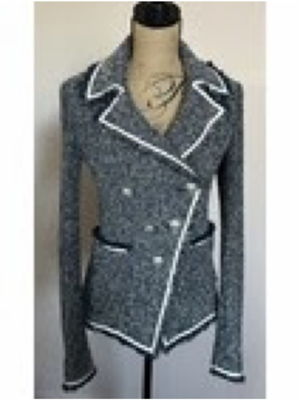 Veronica Beard Navy Blazer with White Trim
